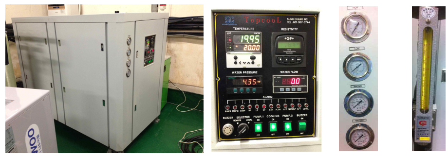 설치 된 냉각수 순환장치의 모습