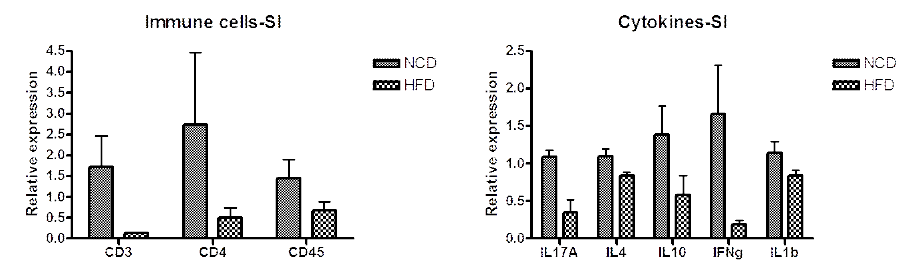 Decreased cell numbers and cytokine productions of subtypes of LPC in obese mice