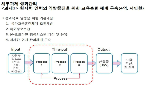 세부과제 성과목표 검토 예시