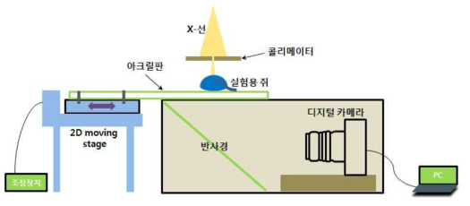 실험 셋팅의 단면도