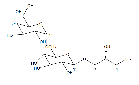 Structure of compounds isolated from seaweed