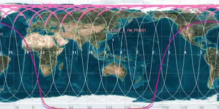 발사 직후 스발바드 지상국 접속 궤도