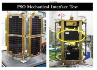나로과학위성 내 FSO의 위치 및 기계적 접합 결과