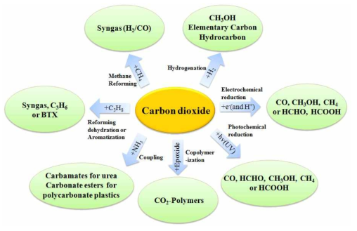 이산화탄소의 화학적 자원화를 통한 고부가가치 화학물질의 생산