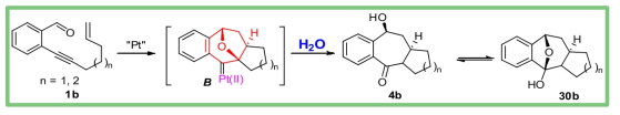 Pt-catalyzed hydrative cyclization