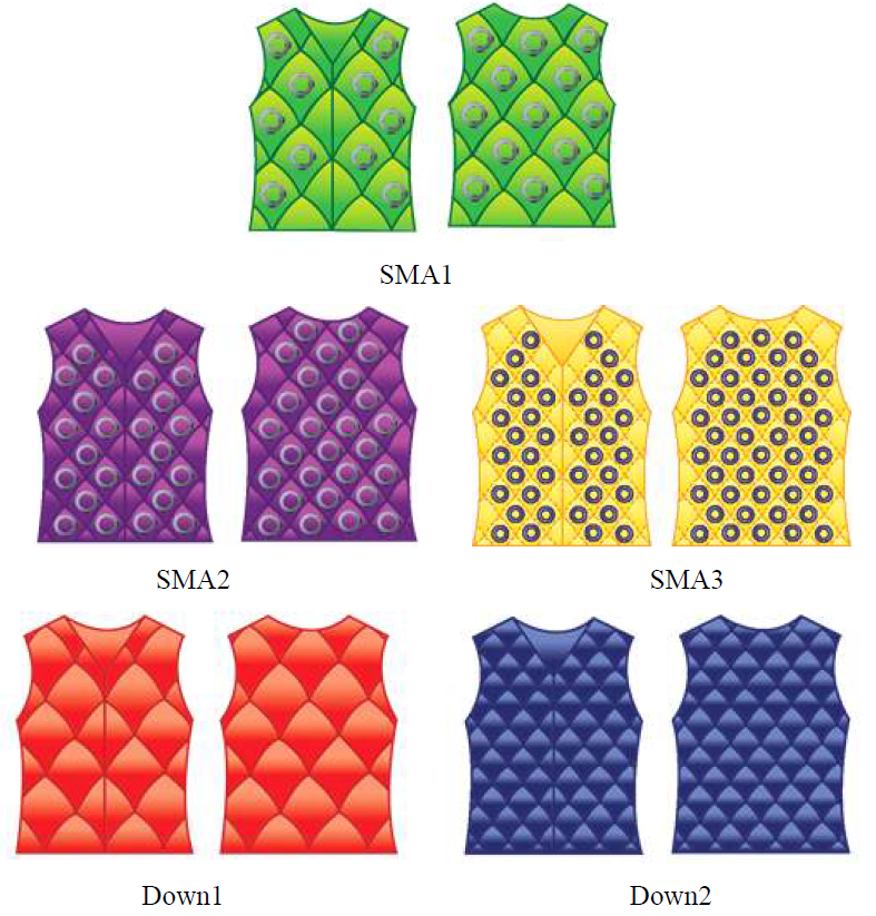 SMA embedded vests vs. Down vests