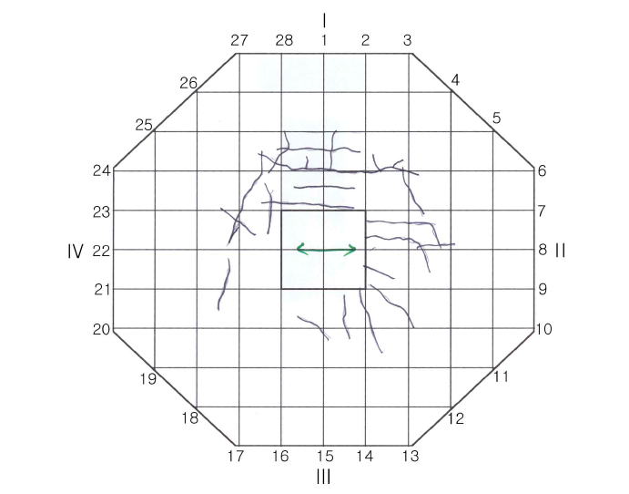 실험체 RCFPP1.5-M의 슬래브 하부 파괴형태