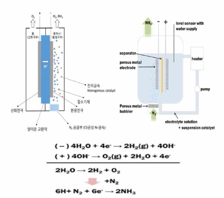 액상 전해셀 이용 전기화학적 암모니아 생산법 (Liquid State Ammonia Synthesis (LSAS))