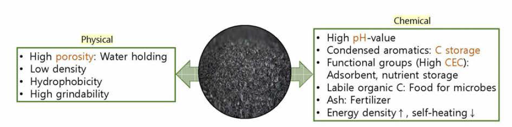 Biochair의 물리 • 화학적 특징