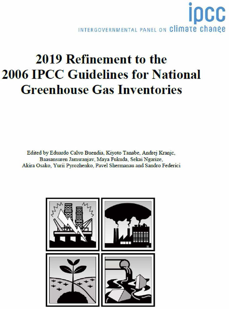 2019년 IPCC가 발간한 2019 Refinement 보고서의 표지