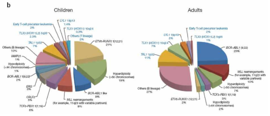 성인과는 다른 소아청소년 급성림프구성백혈병의 유전적 변이 양상