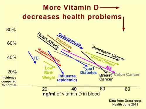 혈중 비타민 D 농도와 현대인의 만성질환 발생간의 상관관계