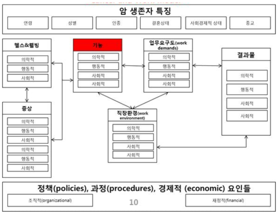 암과 일 모형(cancer and work model)(Feuerstein et al., 2010)