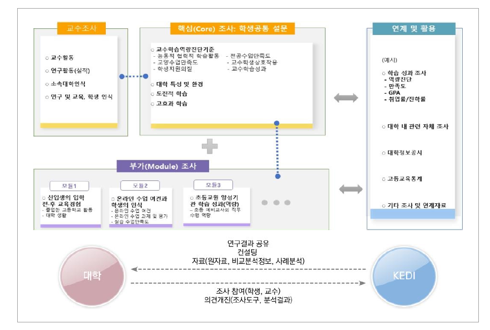 모듈형 조사 체계에 기반한 대학의 교수ㆍ학습 조사체계 재설계 방향(안)