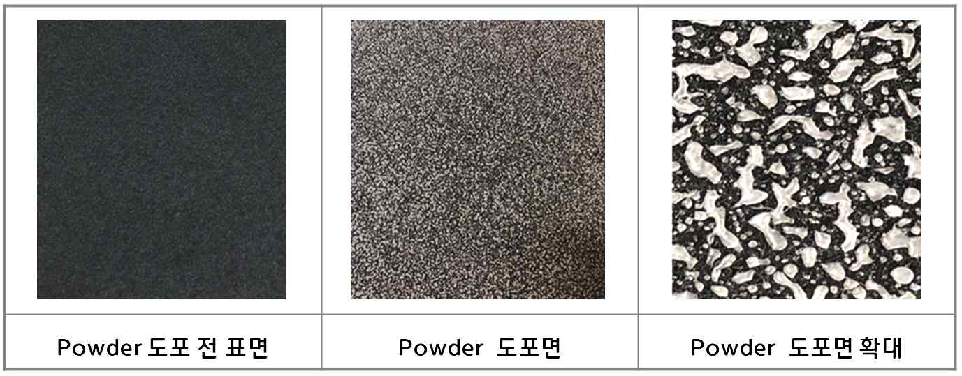 Floor Carpet 흡차음층 분말소재 적용 전/후 사진비교