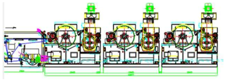 Cotton Shoddy 파쇄공정 설비배치도