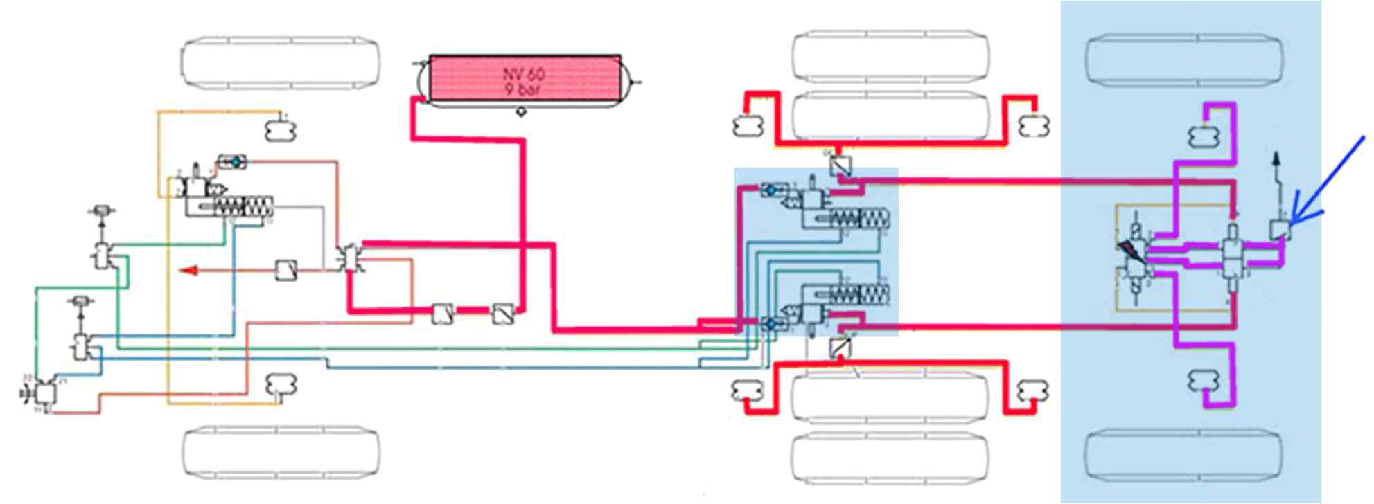 전자식 steering tag axle system