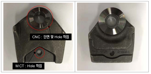 CNC, MCT 정밀 기계가공 후 Taper Housing 시제품