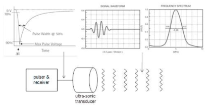 Characteristics of ultrasonic response from driven spike pulse