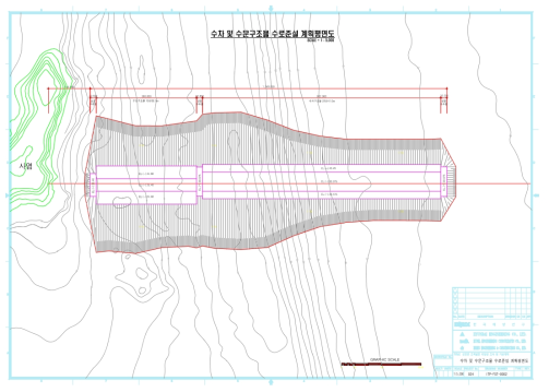 인천만 조력발전소 수차․수문구조물 준설 계획평면도