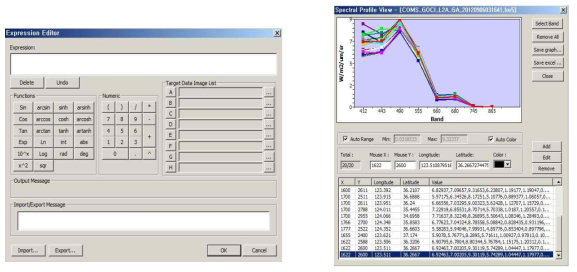 Band Math 와 Spectral Profile 기능 개선