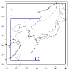 사용된 수치 실험 격자(L2)