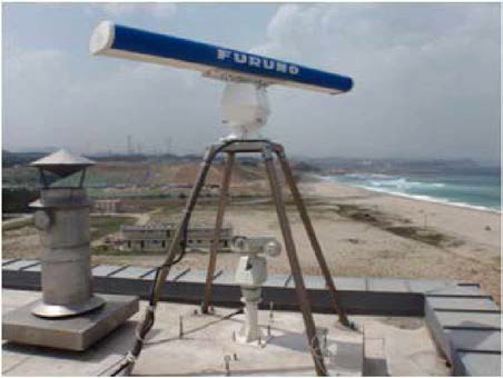 Radar installed at the test site