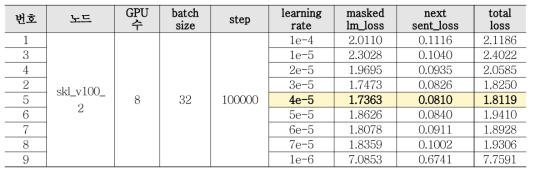 Learning Rate Optimization Result