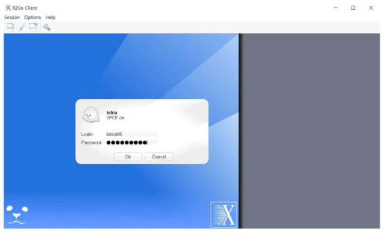 Login Screen of Secure Remote Desktop Environment