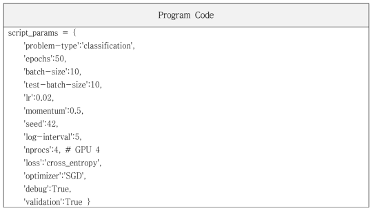 Input Parameters