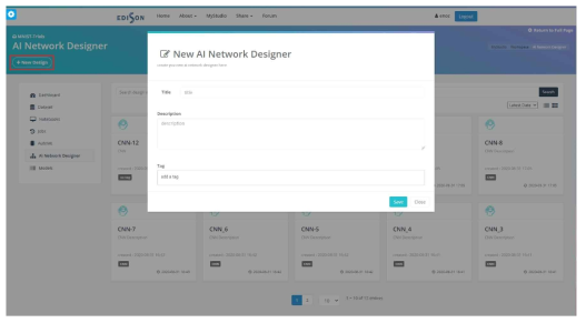 Create AI Network Designer