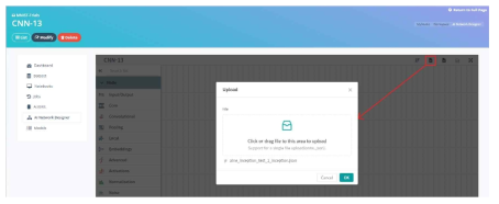 AI Network Designer upload