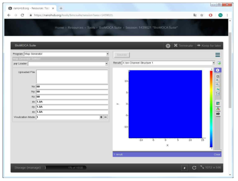 Web based Visualization Result at NanoHub