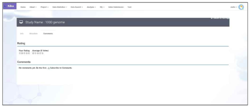 Study Dataset Comment Page