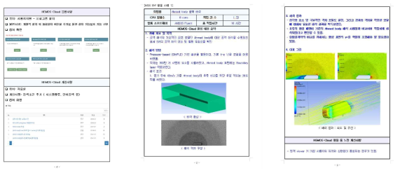 HEMOS-Cloud M&S SW 응용 및 시스템 활용 보고서 내용 일부