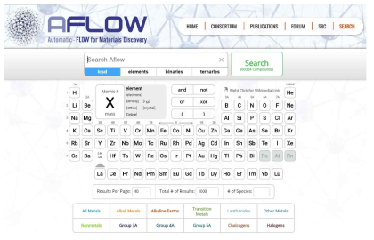 (AFLOW) Page for exploring battery materials