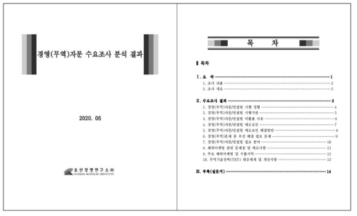 경영(무역)자문 수요조사 분석 결과