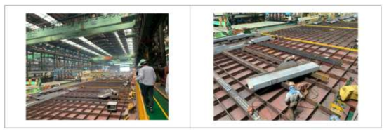 삼성중공업 거재조선소 블럭 용접 공정 공장