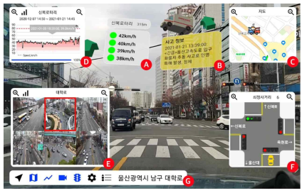 AR 교통정보 시각화 시스템의 스크린샷