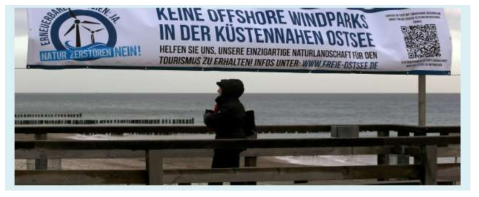 독일 지방정부의 해상풍력발전 반대 시위