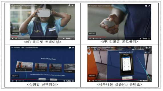 VR을 활용한 월마트 매장직원 교육 화면 * 자료 : 유튜브 월마트 공식 트레일러