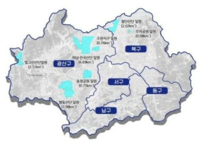 광주시 무인 저속 특장차 규제자유특구 위치도