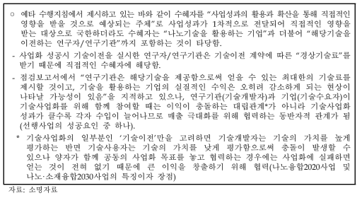 주관부처가 제시한 수혜자(연구자/연구기관) 관련 추가 설명