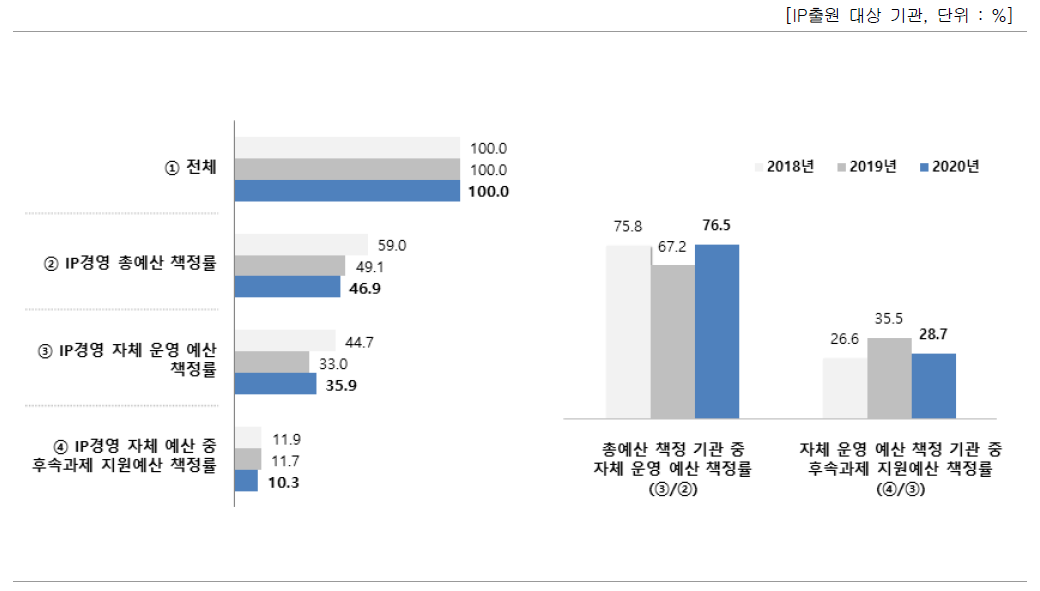IP경영 예산 책정 현황