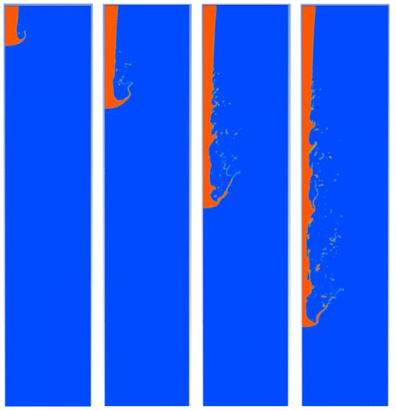 2차원 축 대칭 해석 결과 (Vjet=1m/s)