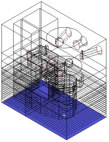 Boundary conditions of reactor cavity and support wall