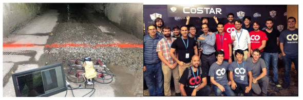 DARPA Subterranean Challenge 개념도, Team CoSTAR 홈페이지, DARPA Phase 1 시험장, 시상식 장면
