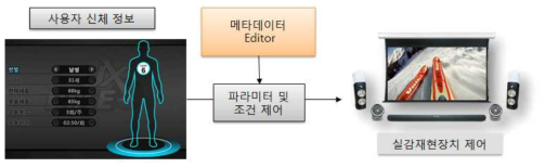 사용자별 실감정보 데이터 적용치