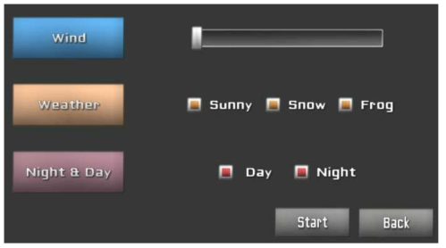 ①-⑵, ②-⑶, ②-⑷ Virtual_Realistic scene의 설정과 Start/ Back Button 화면