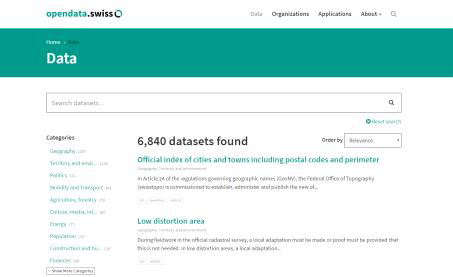 스위스 Open Data 사이트